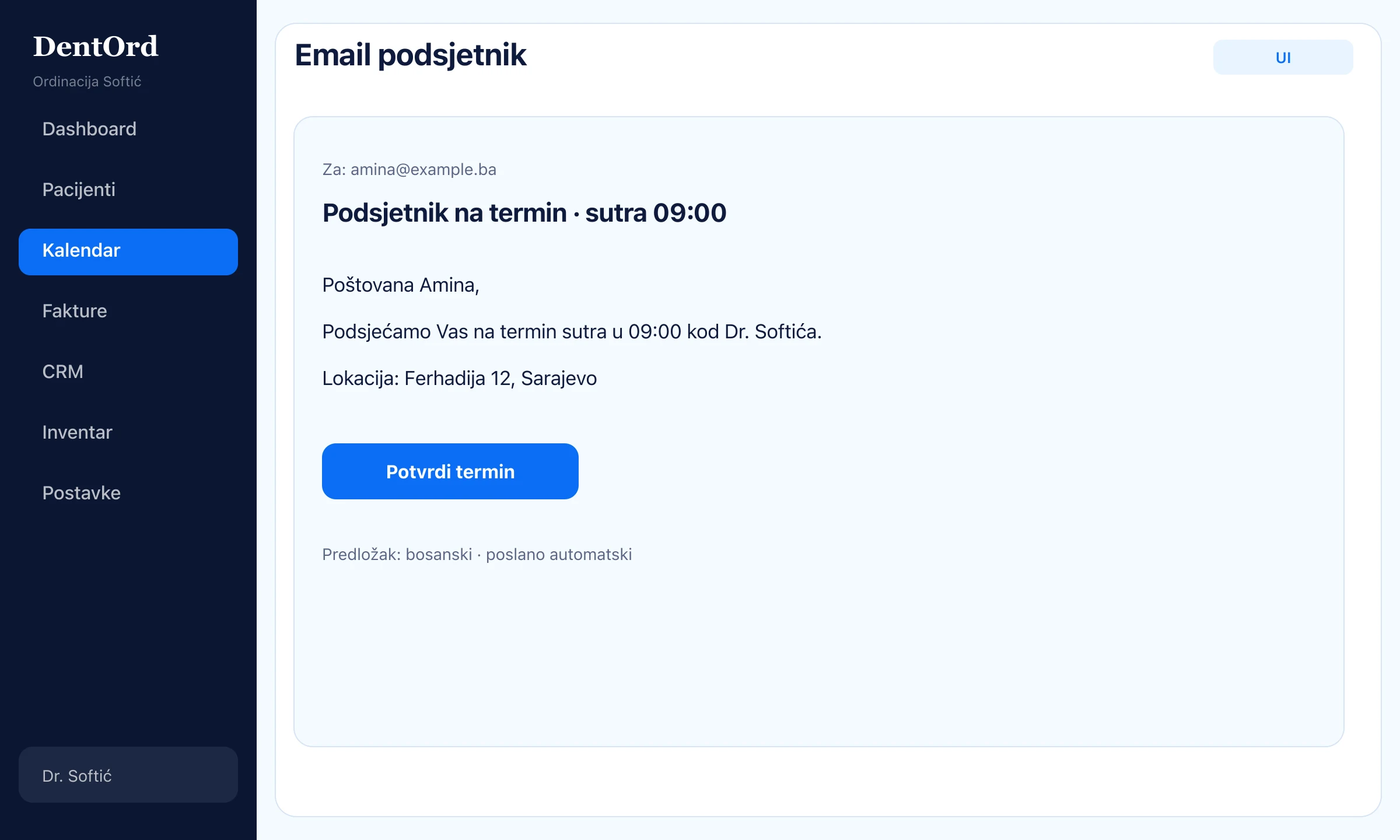 Email podsjetnik