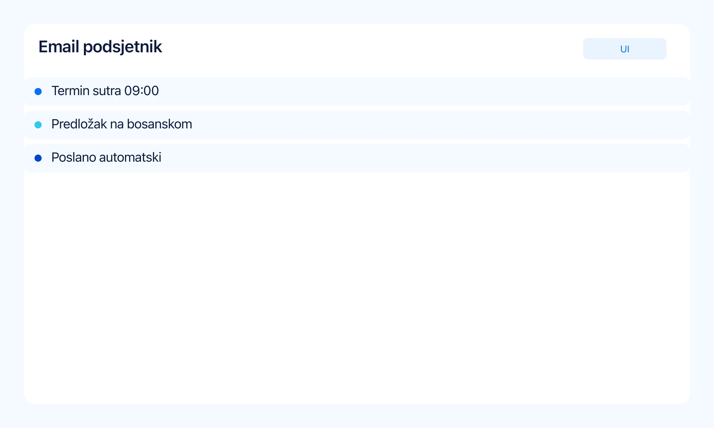 Email podsjetnik